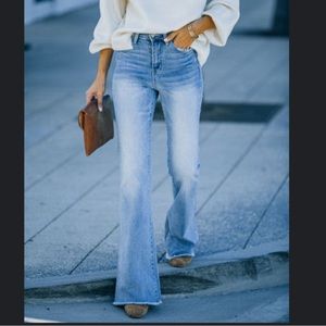 Vervet flared jeans minimal distressed